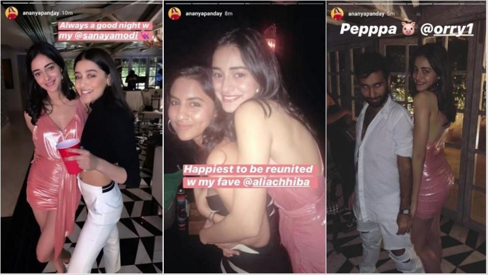 Ananya Panday parties with Aryan and a house full of friends